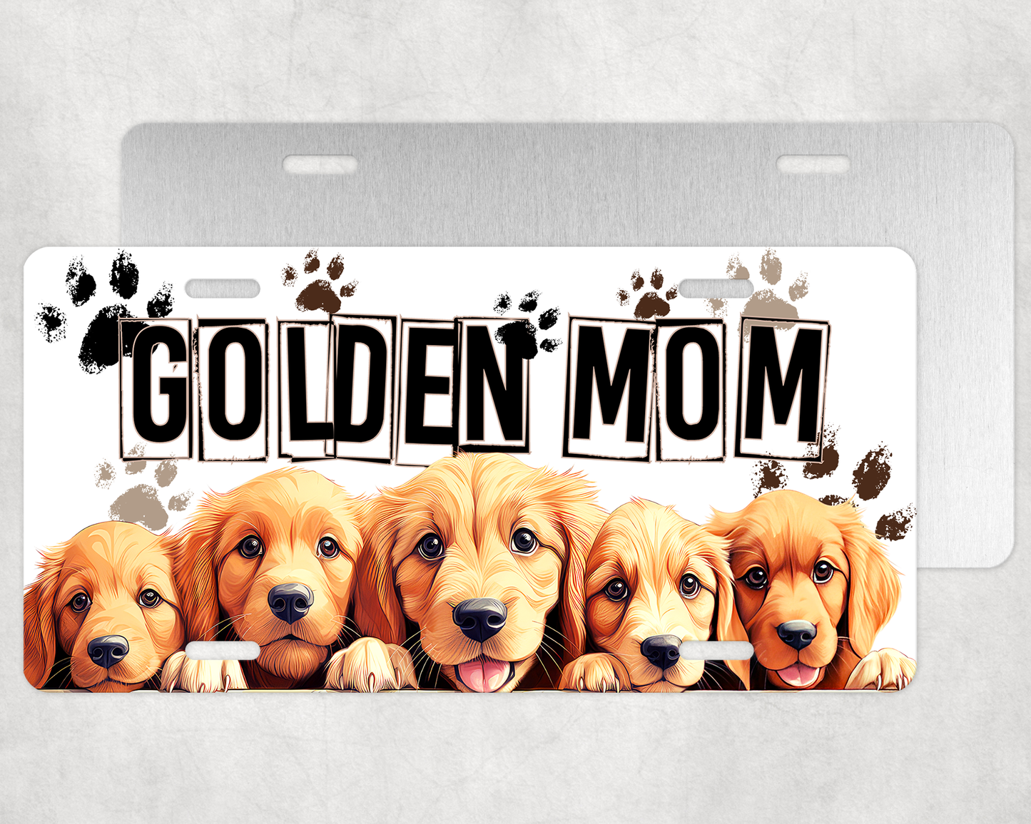 Golden Mom License Plate