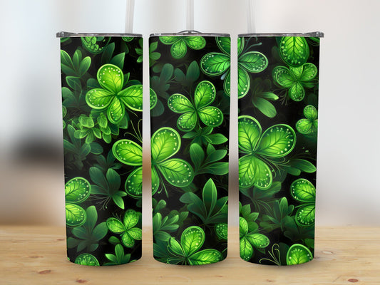 Green Butterflies Clover (St. Patrick's Tumbler)