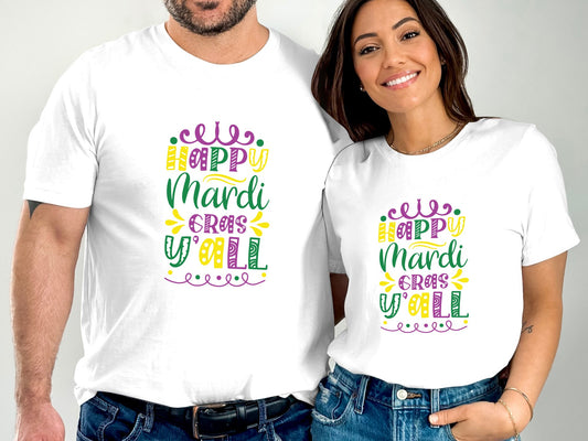 Happy Mardi Gras Y'all T-shirt