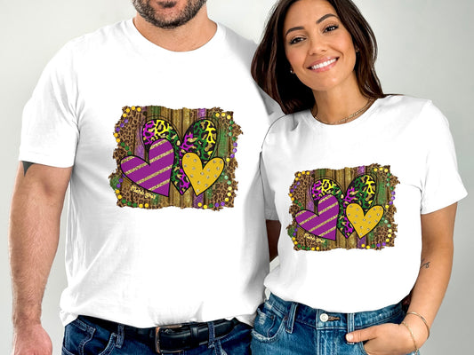 Heart Mardi Gras T-shirt