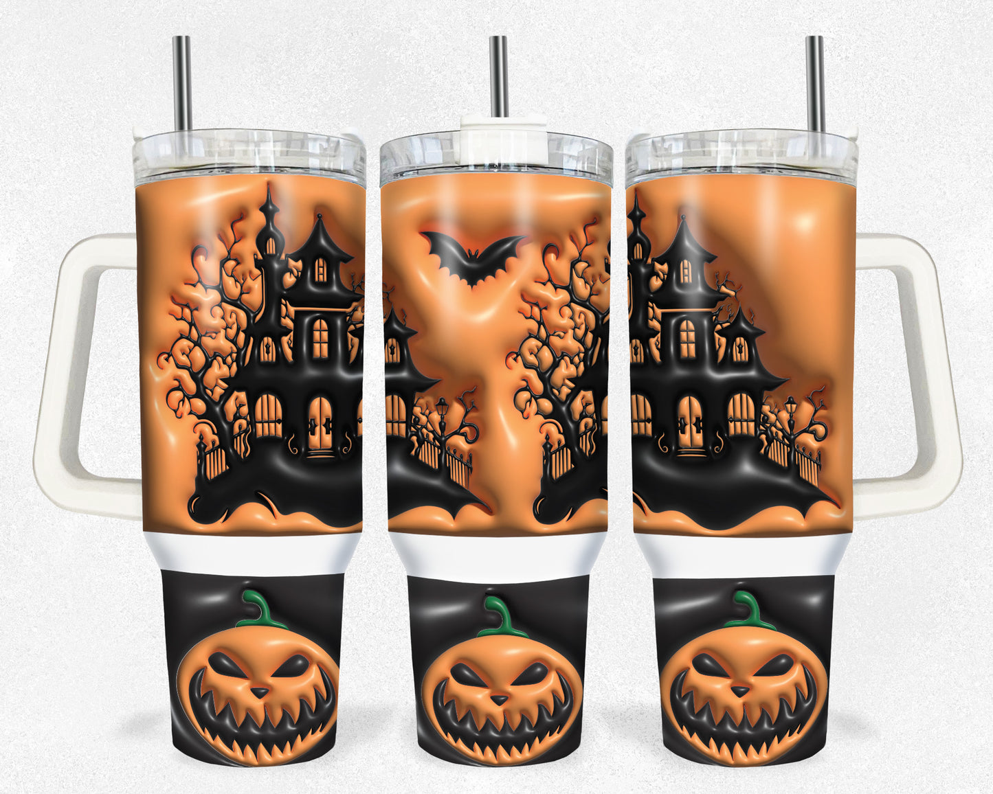 Haunted House Puffy 40 oz Tumbler