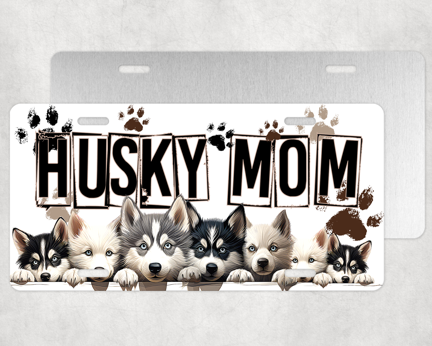 Husky Mom License Plate