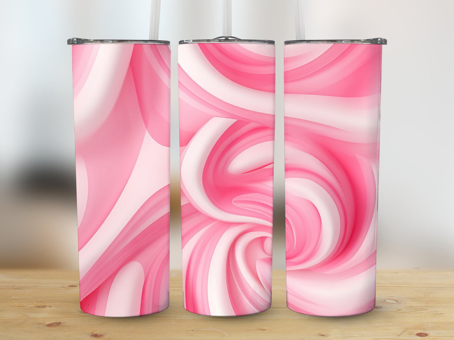 Large Pink Swirls (Valentine Tumbler)