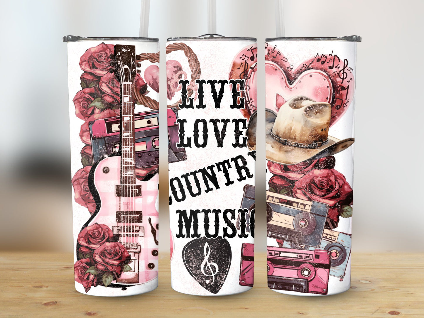 Live Love Country Music (Valentine Tumbler)