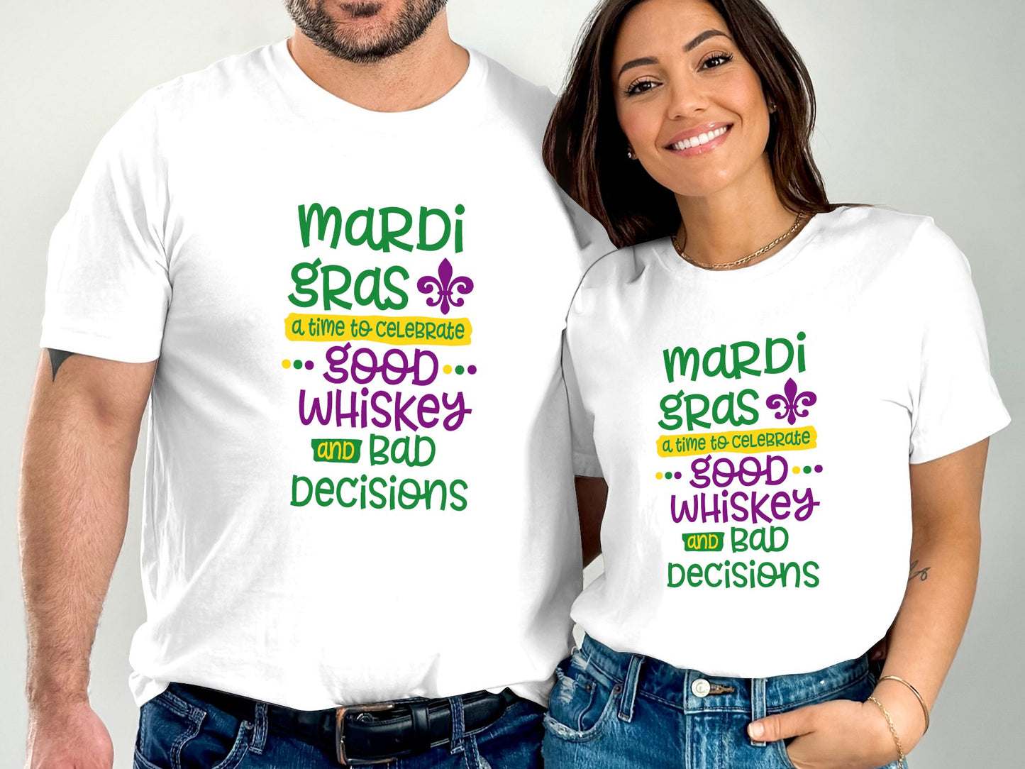 Mardi Gras A Time To Celebrate Good Whiskey And Bad Decisions T-shirt