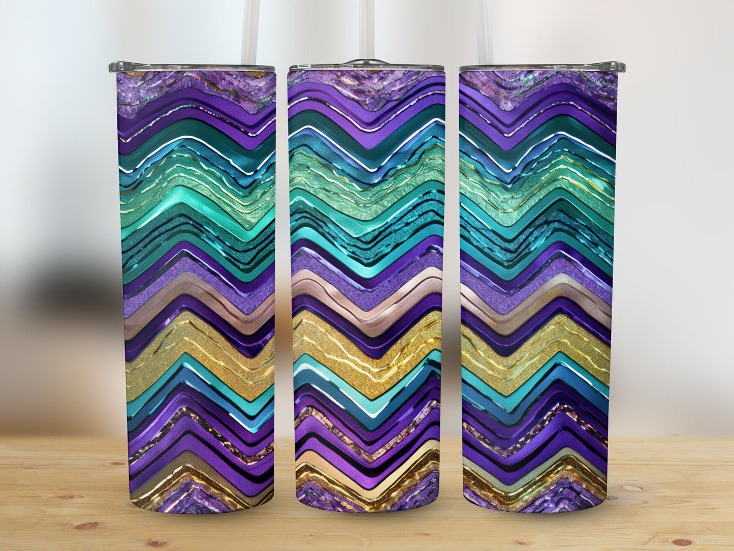 Mardi Pattern (Mardi Gras Tumbler)