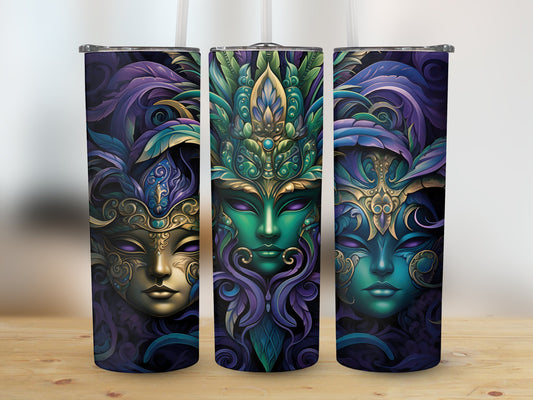 Mask (Mardi Gras Tumbler)