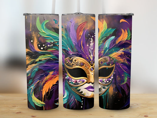 Mask (Mardi Gras Tumbler)