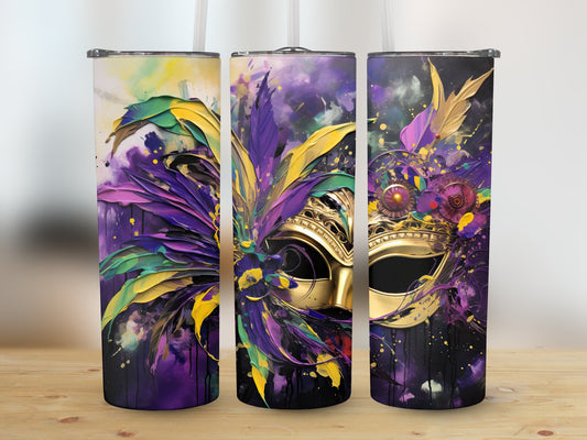 Mask (Mardi Gras Tumbler)