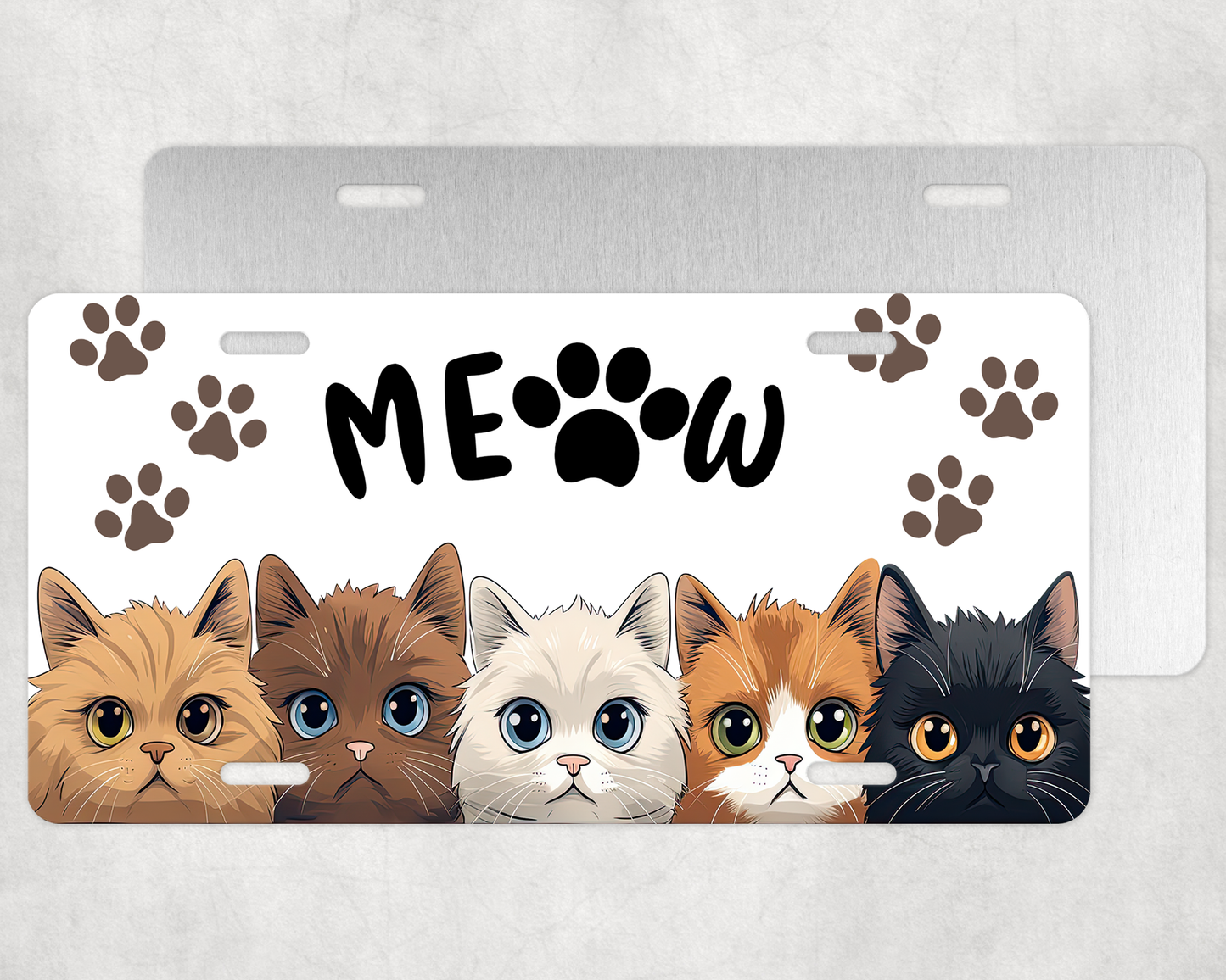 Meow License Plate