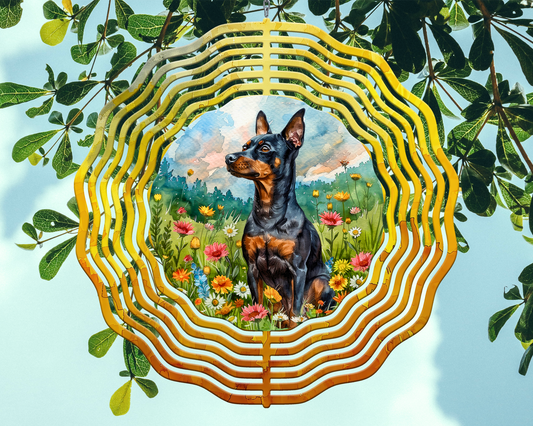 Miniature Pinscher Wind Spinner