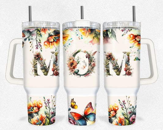 Mom with Butterflies Tumbler