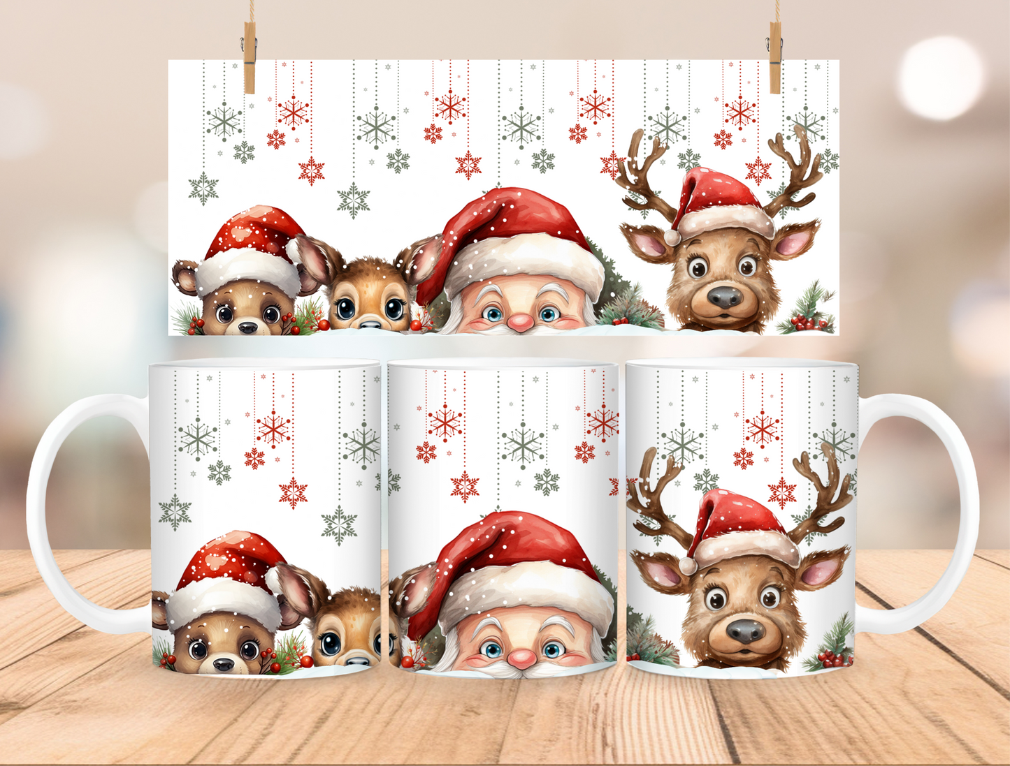 Peeking Christmas Coffee Mug