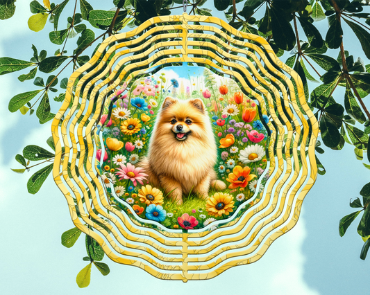 Pomeranian 2 Wind Spinner