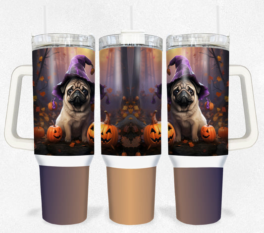 Pug Halloween ---- 40 oz Tumbler