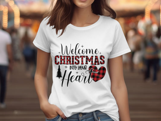 Welcome Christmas Into Your Heart (Christmas T-shirt)