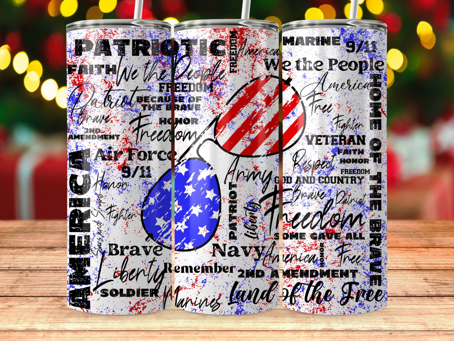 Patriotic USA Theme with Liberty and Freedom (4th July Tumblers) 8371299