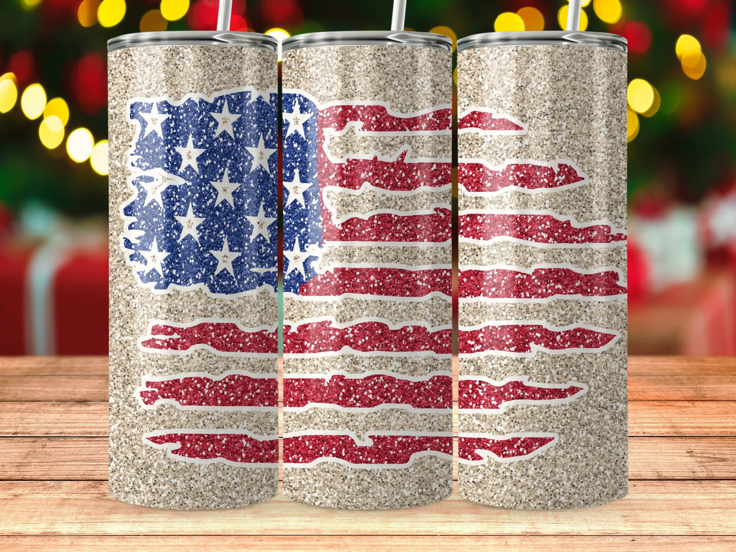 Patriotic American Flag Distressed (4th July Tumblers) 8371613