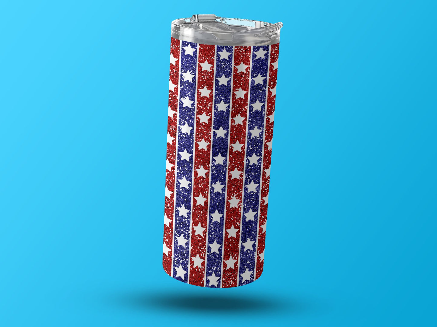 Patriotic Red White and Blue Star Striped (4th July Tumblers) 8371297