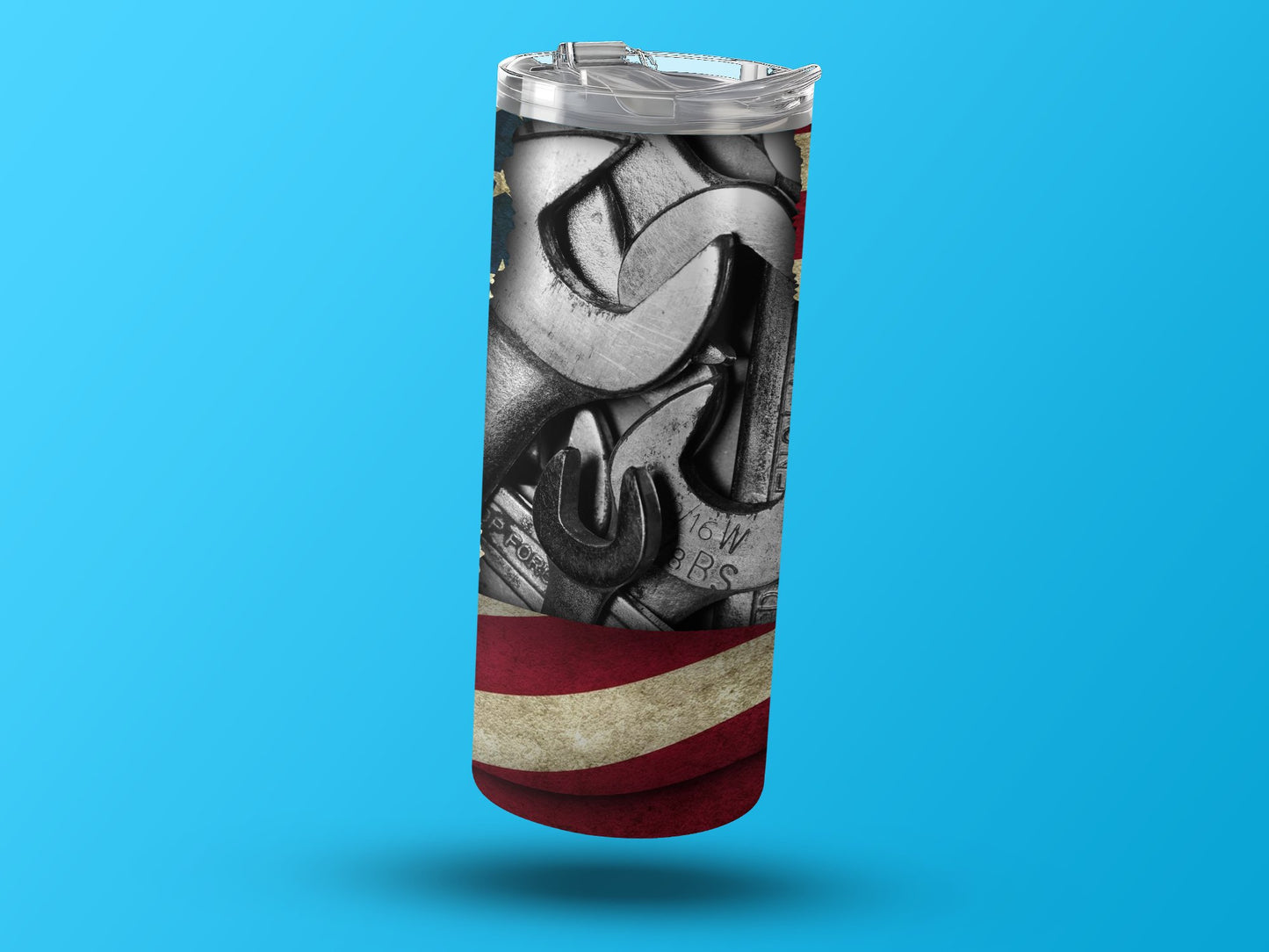Patriotic American Flag and Ripped Paper (4th July Tumblers) 8371292