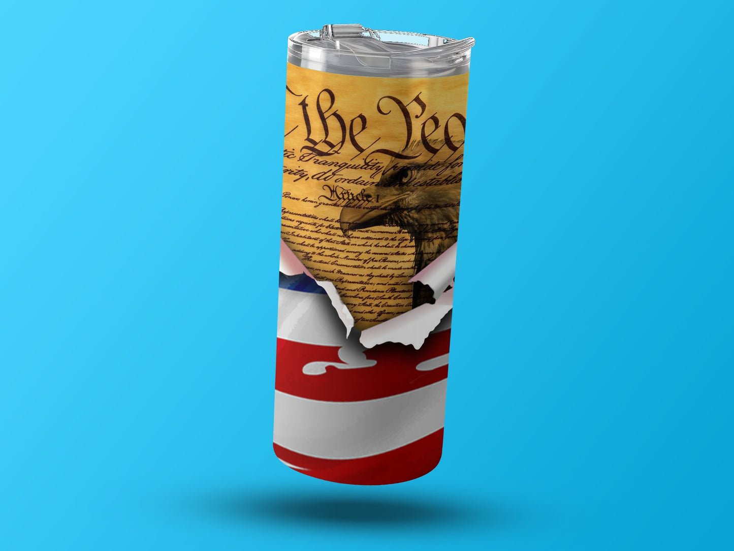 Vintage American Flag and Constitution (4th July Tumblers) 8371305