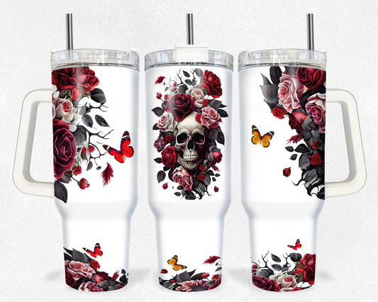 Skull Floral Butterflies 91162 Tumbler