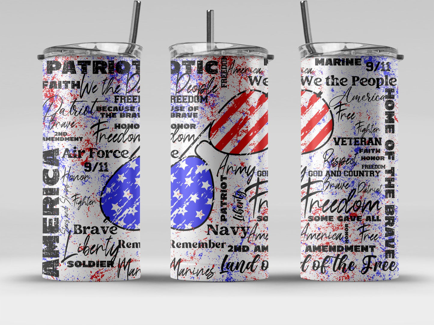 Patriotic USA Theme with Liberty and Freedom (4th July Tumblers) 8371299