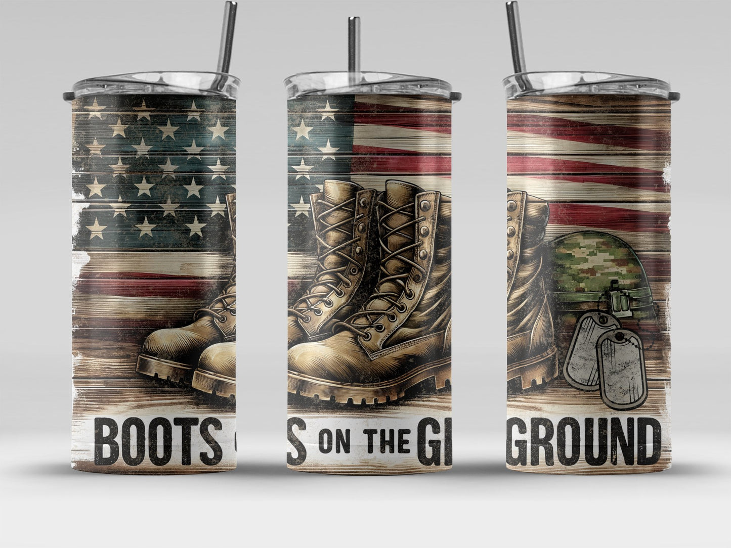 Patriotic Boots on the Ground Military (4th July Tumblers) 8371289