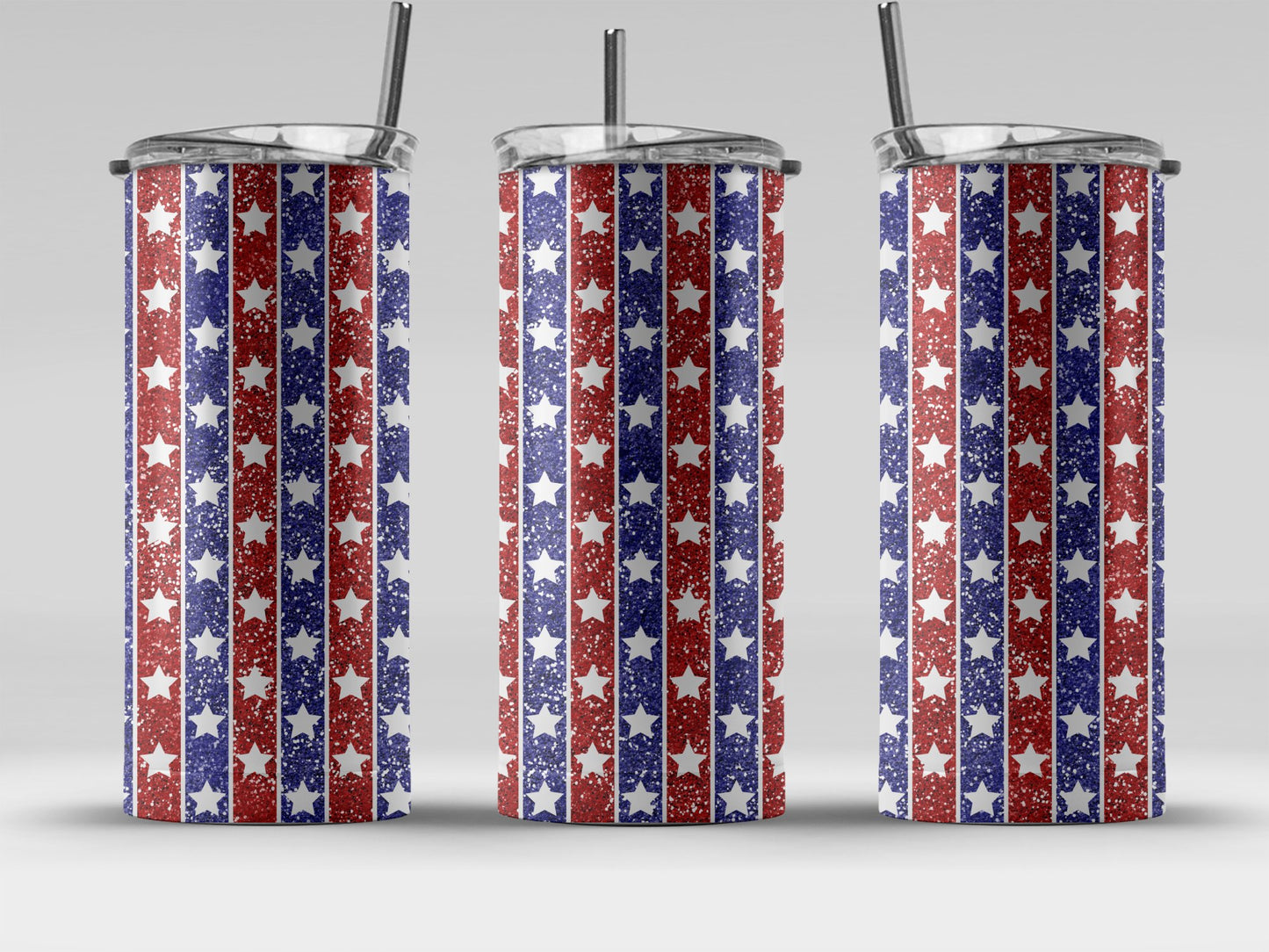Patriotic Red White and Blue Star Striped (4th July Tumblers) 8371297