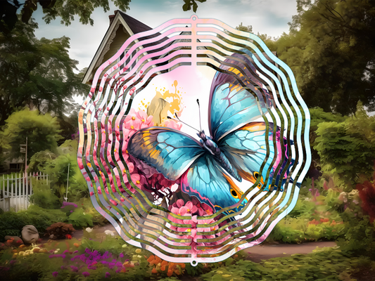 Summer Butterfly Wind Spinner