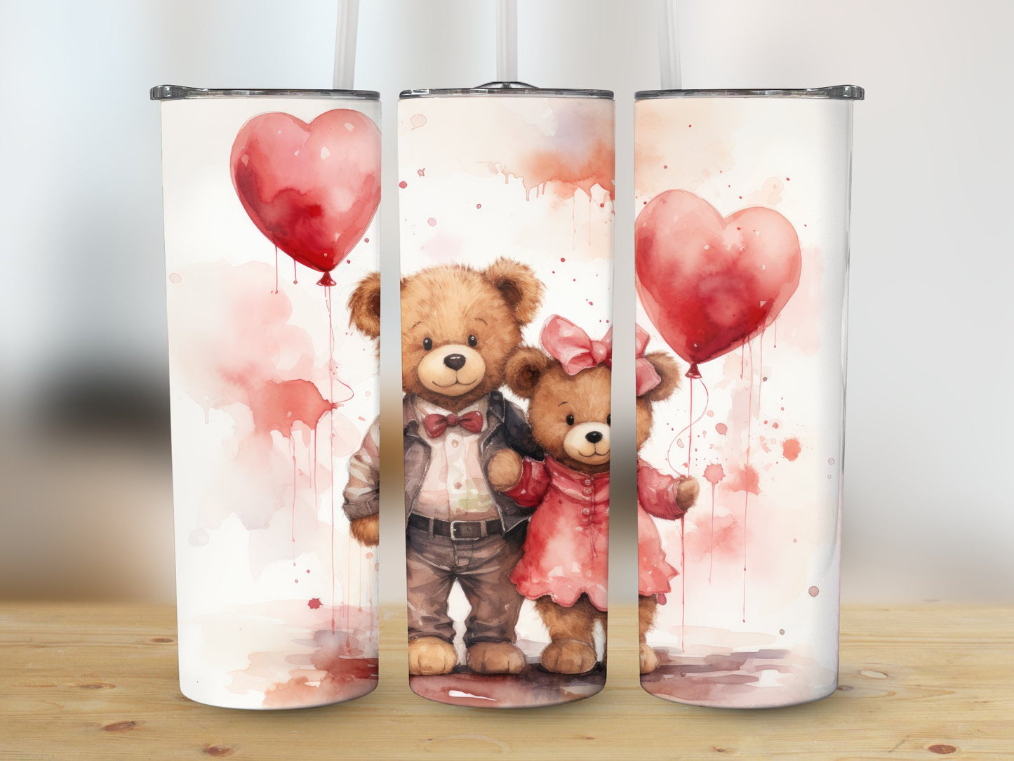 Valentine's Teddy Bears (Valentine Tumbler)