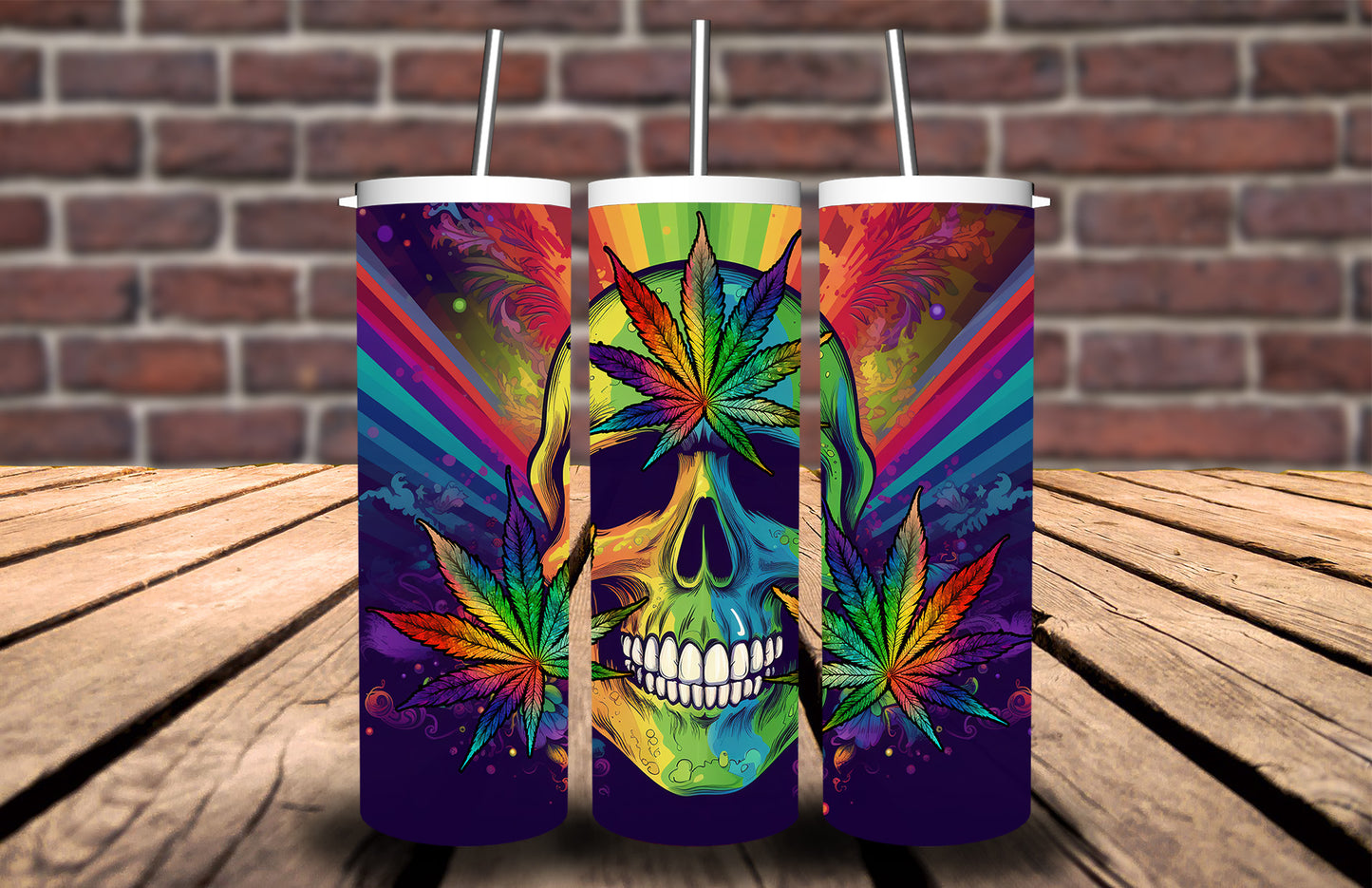 Trippy Skull 90923 Tumbler