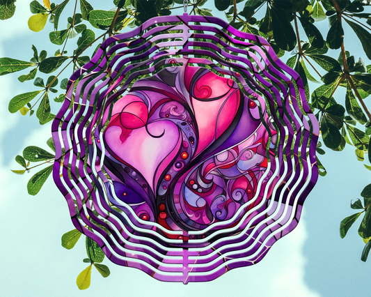 Valentine Heart 2 Wind Spinner