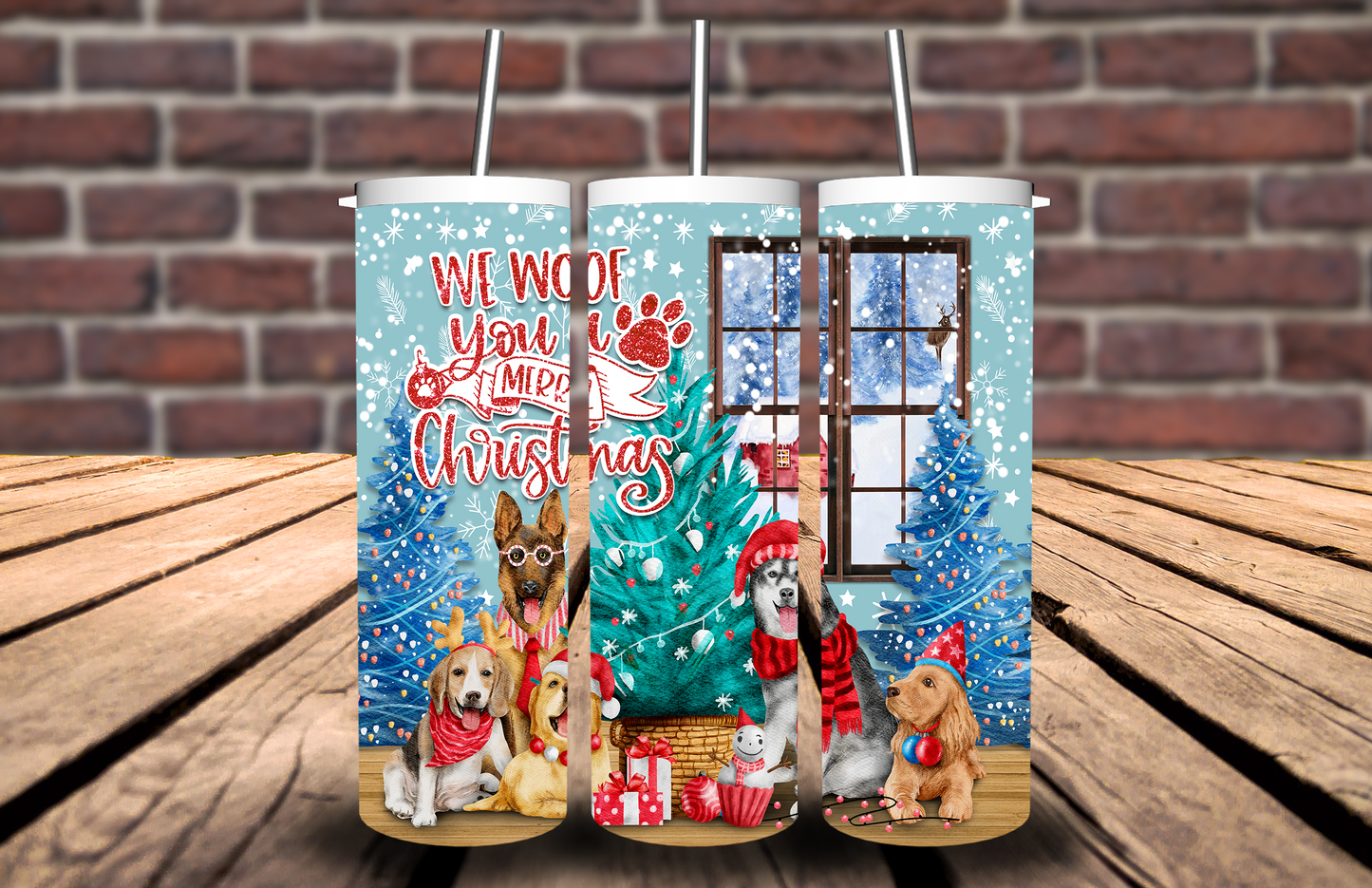 We Woof You a Merry Christmas Tumbler