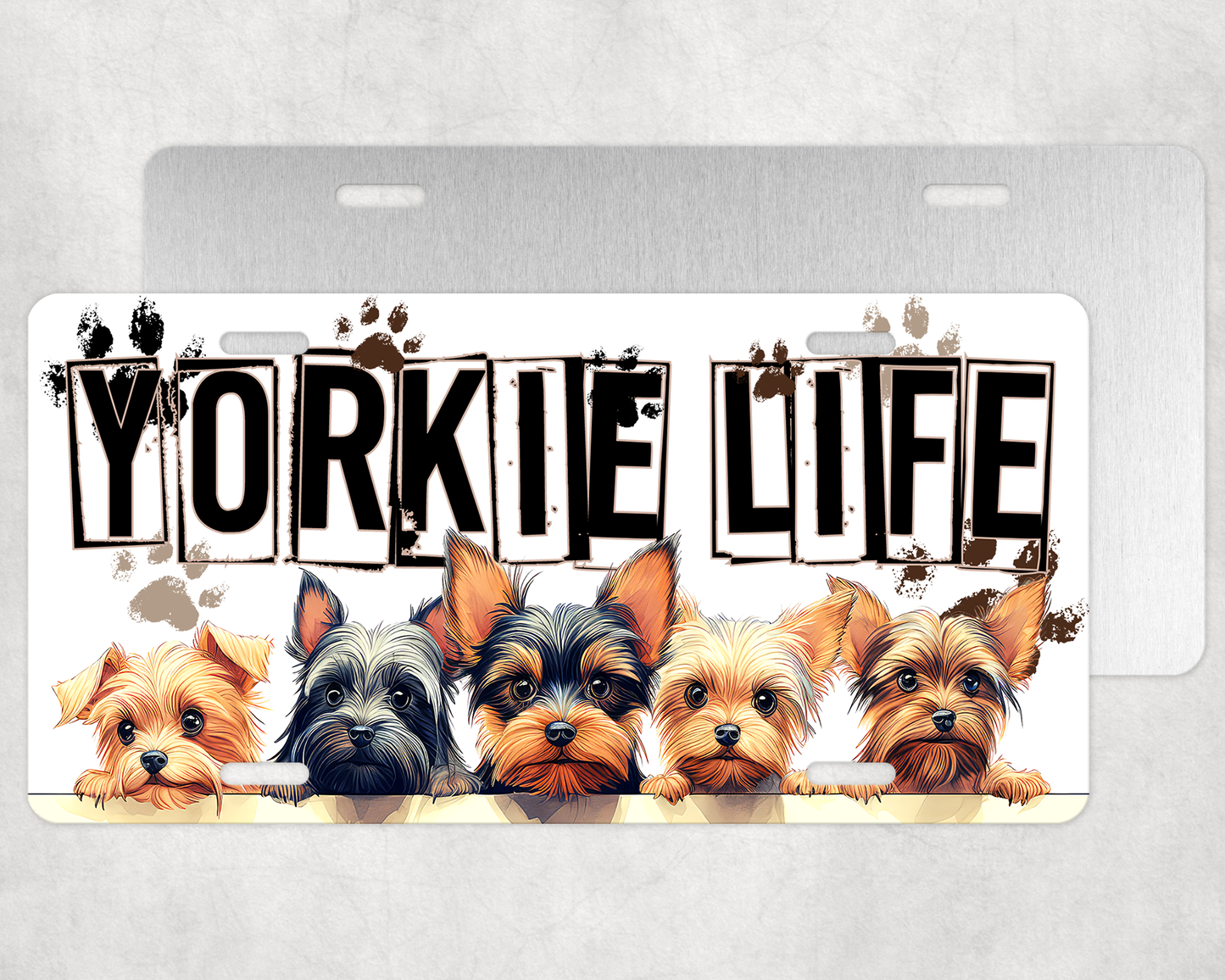 Yorkie Life License Plate