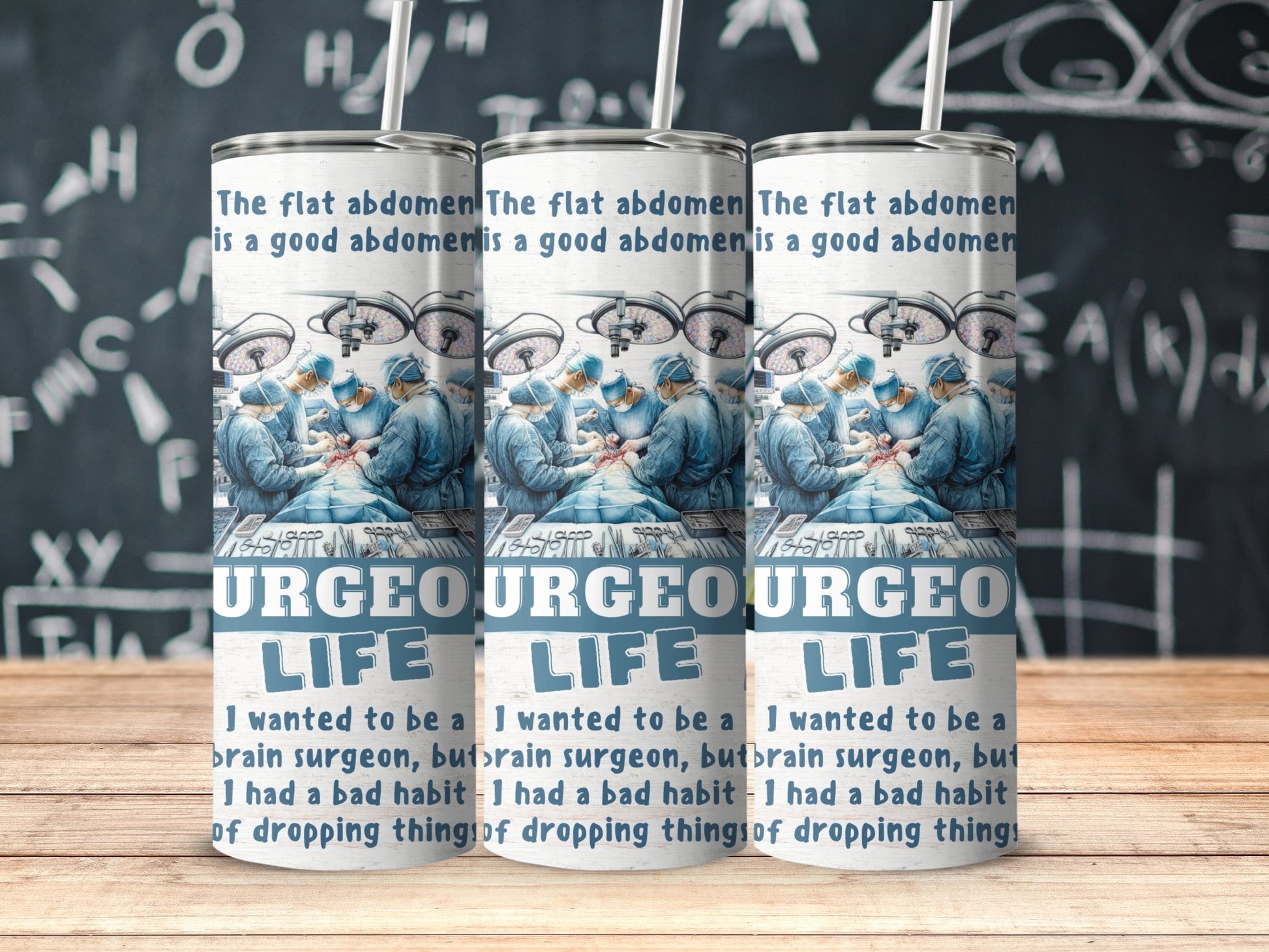 Surgeon Life Flat Abdomen Health Humor Insulated Tumbler product