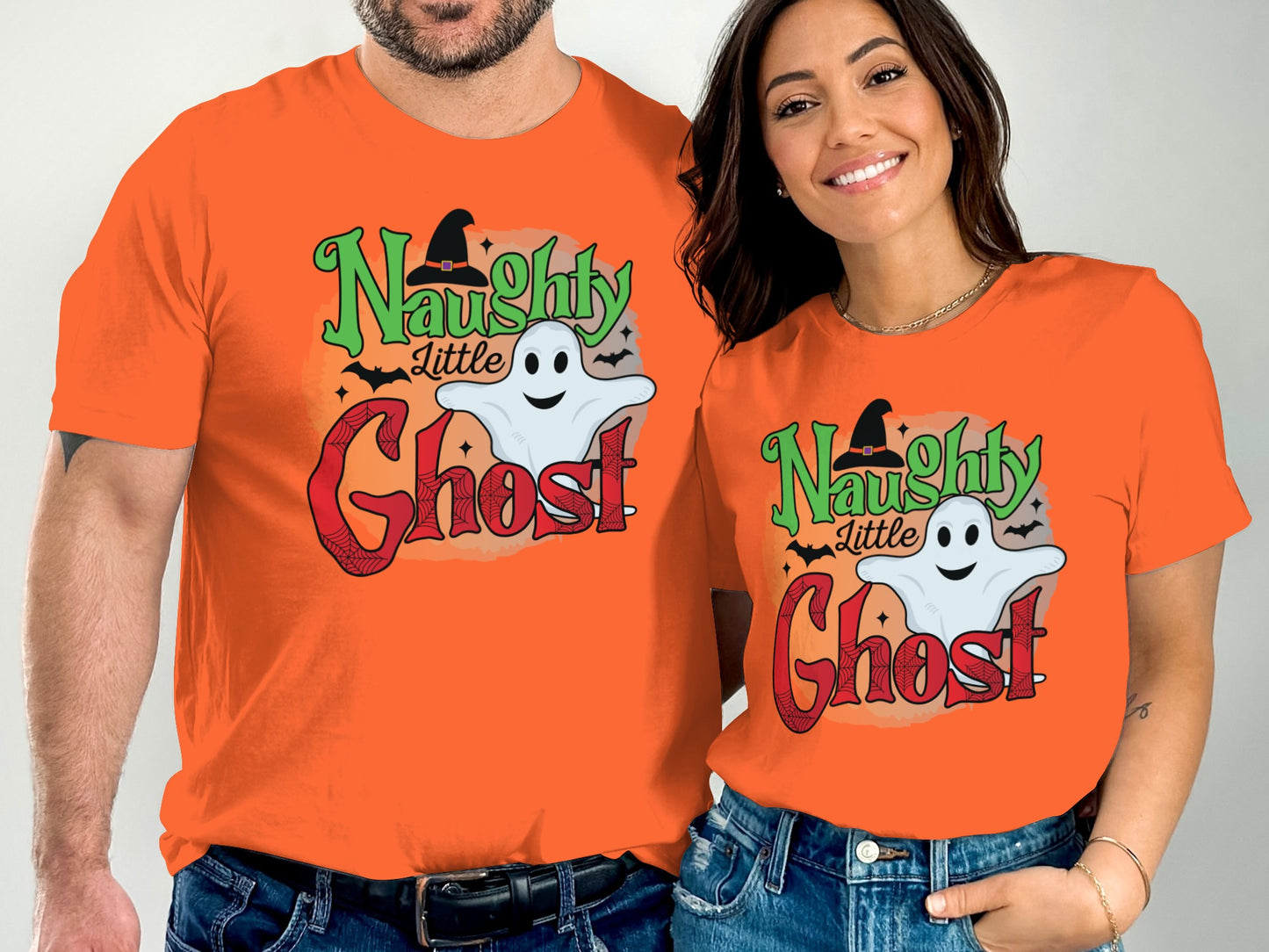 Naughty Little Ghost Graphic Halloween Shirt product type