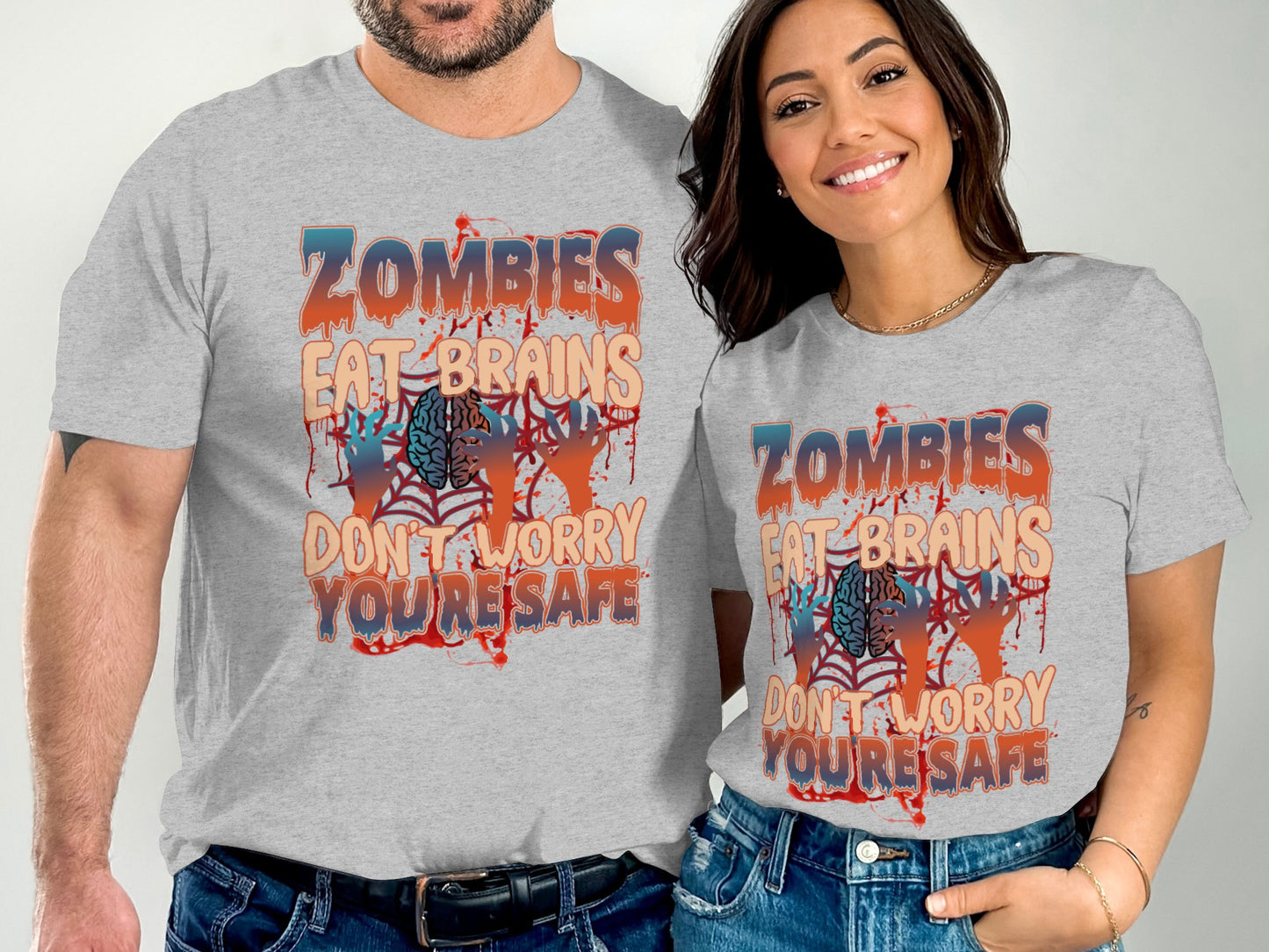 Zombies Eat Brains Don't Worry You're Safe shirt