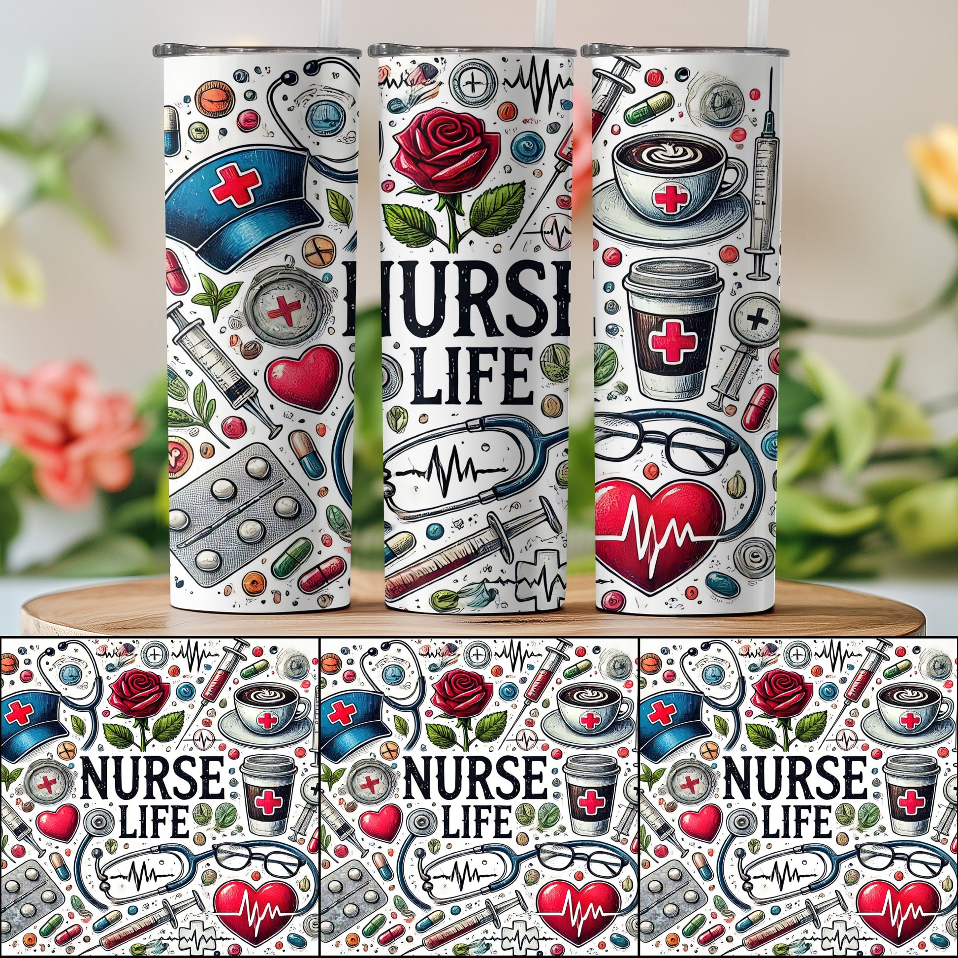 Nurse Life Themed Stainless Steel Tumbler product