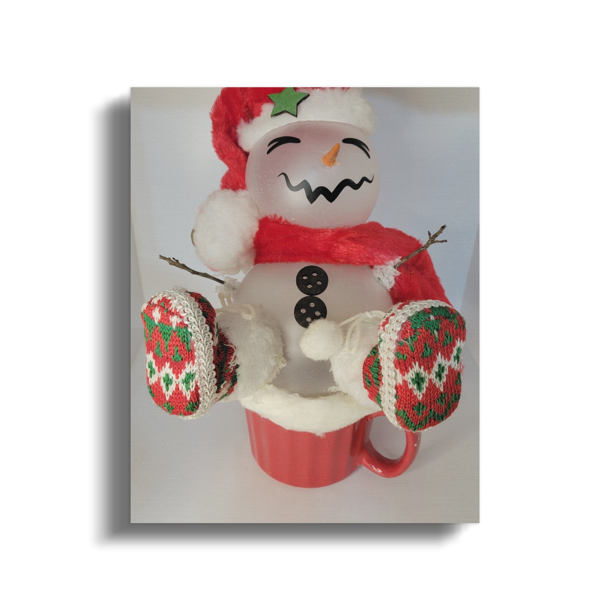Cheerful Snowman in Festive Holiday Mug Decor