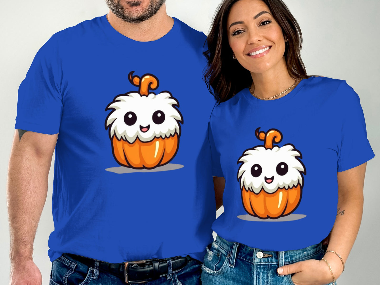 Adorable Pumpkin Character Blue T-shirt product type