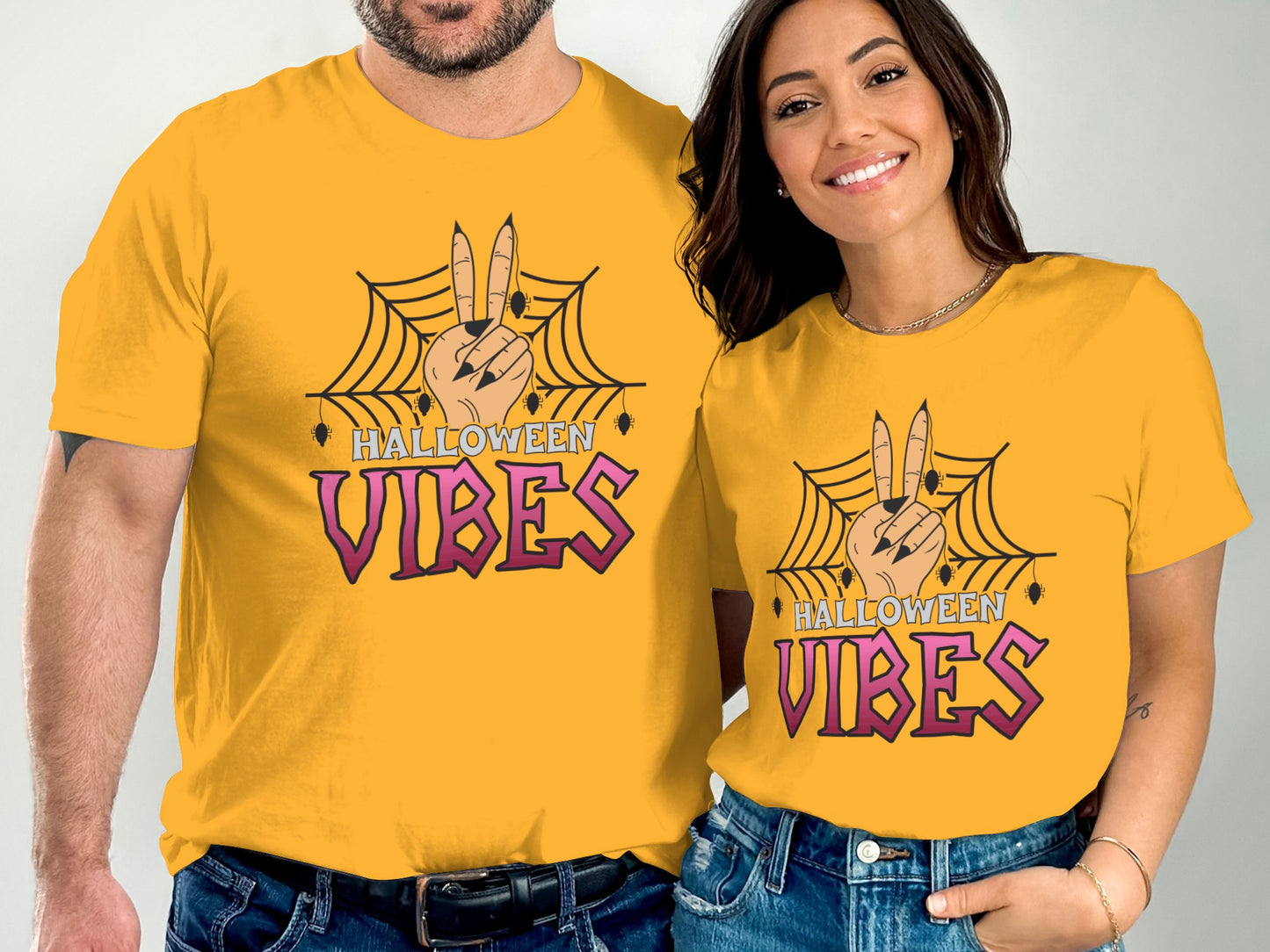 Halloween Vibes Spider Web Graphic T-Shirts product