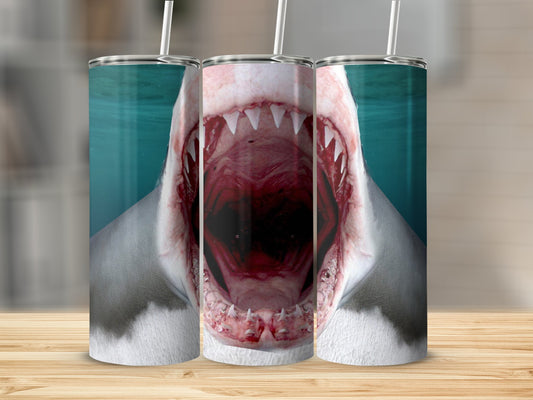 Shark Attack Design Tumbler Water Bottle product