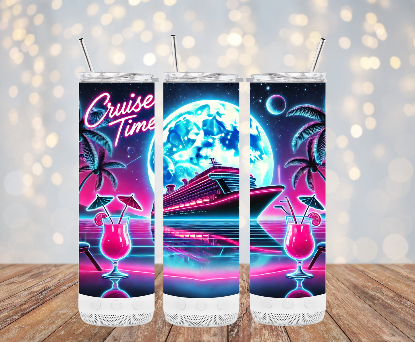 Cruise Time Tropical Night Scene Tumbler product