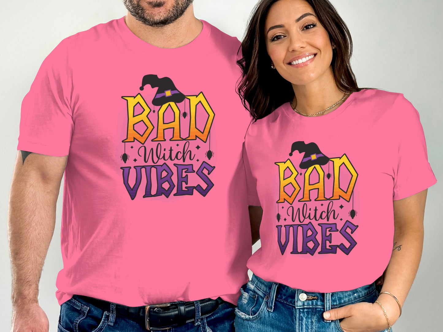 Bad Witch Vibes Pink Graphic Tee Shirt product