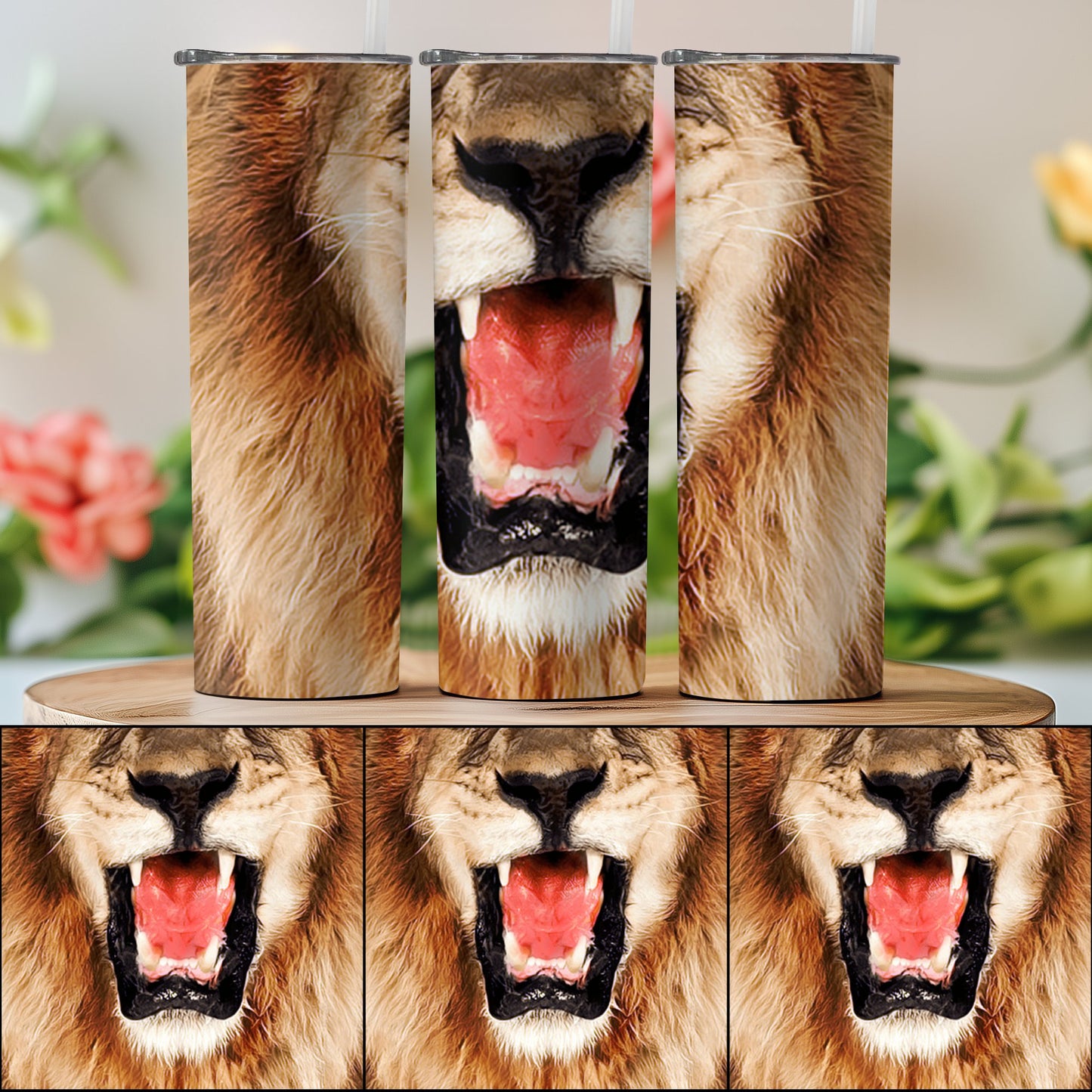 Roaring Lion Face Tumbler Stainless Steel product