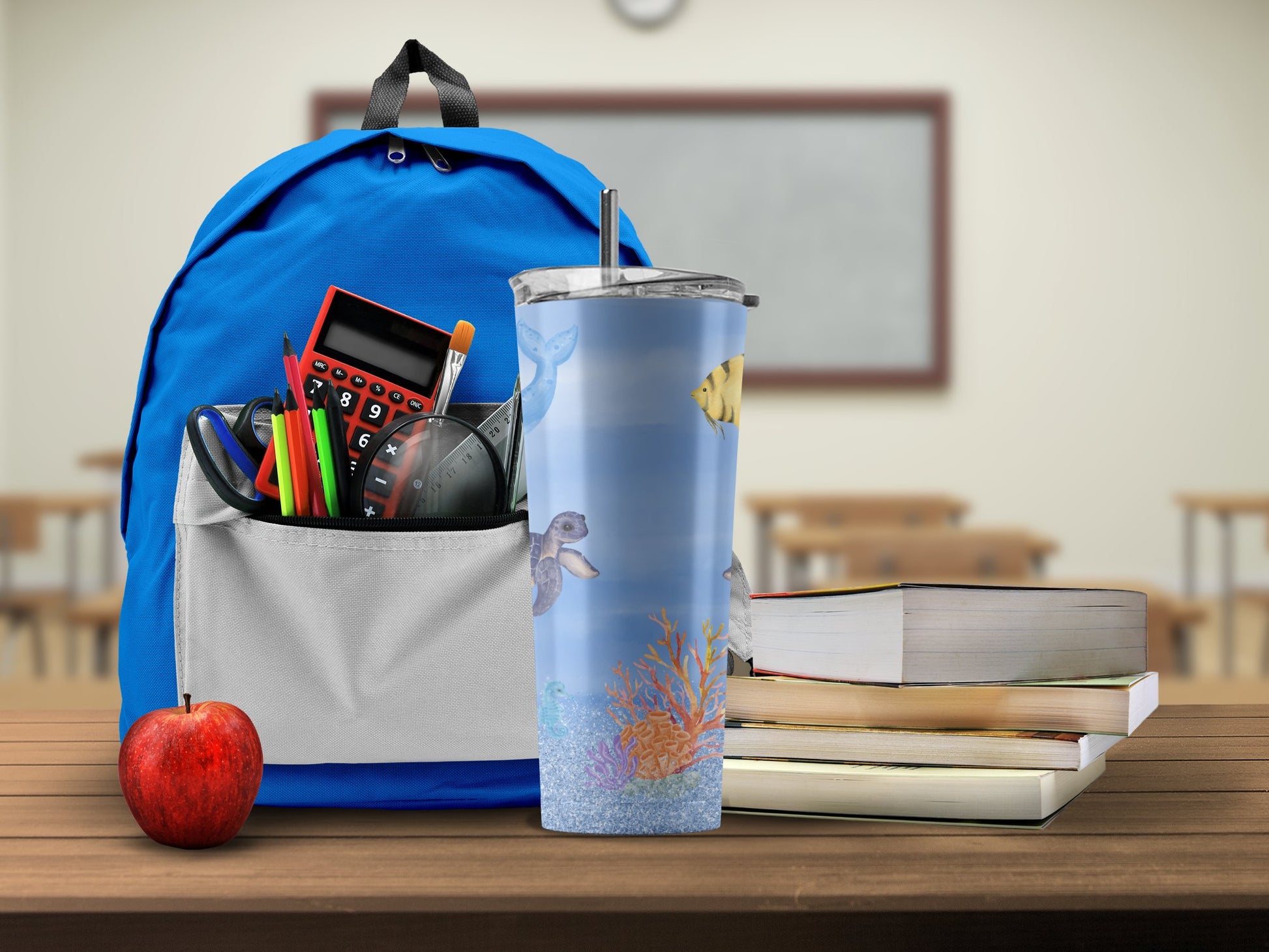 Ocean Theme Insulated Tumbler for School product