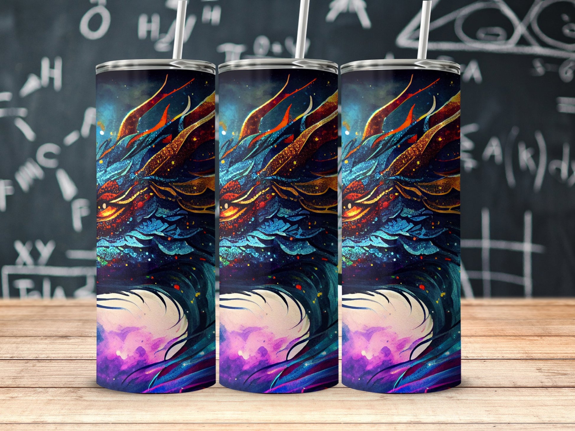 Cosmic Dragon Fantasy Tumbler for Unique Drinkware product