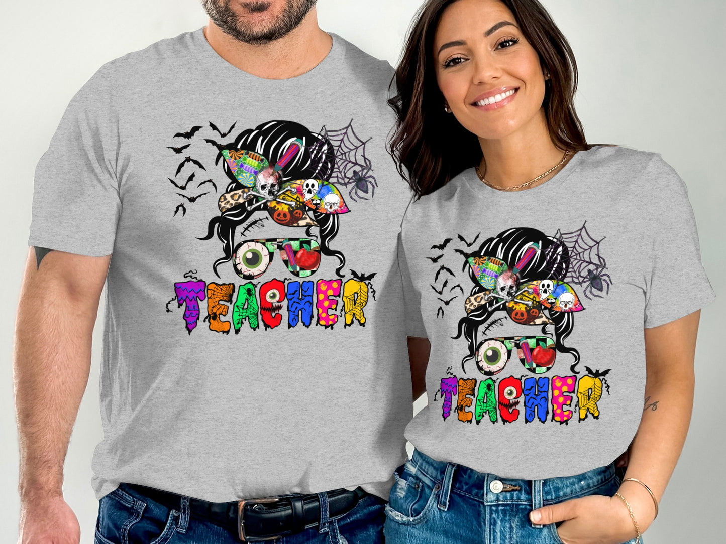 Colorful Teacher Graphic Halloween Themed Shirt product