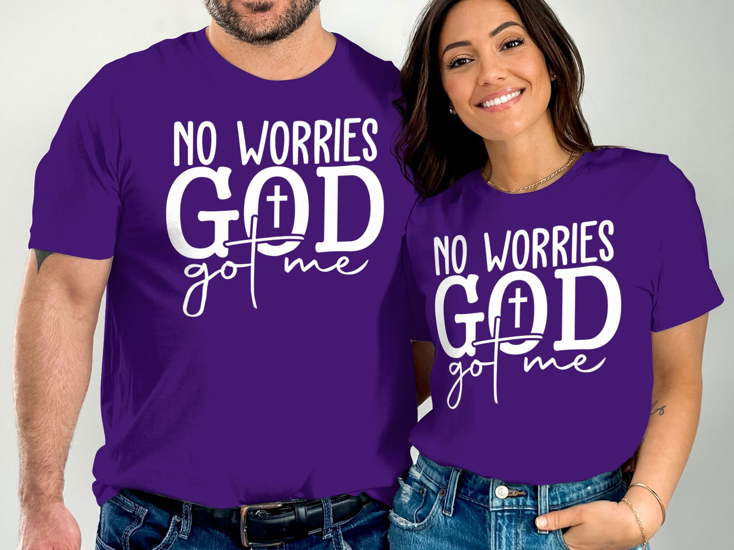 No Worries God Got Me Inspirational T-Shirt product type